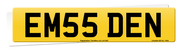 Registration number EM55 DEN